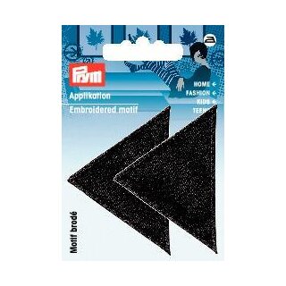 925466 Applikation Dreiecke groß schwarz - KTE á 2 ST