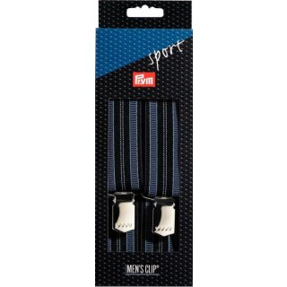 Abverkauf - 944554 Hosenträger Sport 120 cm 35 mm Streifen marine/blau - KTE á 1 St