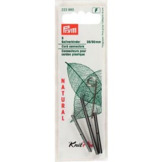 Abverkauf - 223960 Seilverbinder für NATURAL-Nadeln 35/50 mm - KTE á 3 St