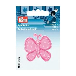 Abverkauf - 923103 Applikation Schmetterling rosa KTE á 1 St