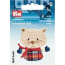 925581 Applikation Maus beige/kariert - KTE á 1 ST