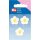 Abverkauf - 316705 Knopf Ösen Blume 20 mm gelb/weiß - KTE á 3 St