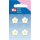 Abverkauf - 316706 Knopf Ösen Blume 14 mm gelb/weiß - KTE á 4 St