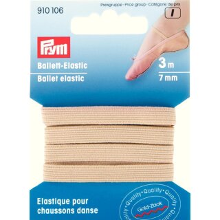 910106 Ballett-Elastic 7 mm beige - KTE á 3 M