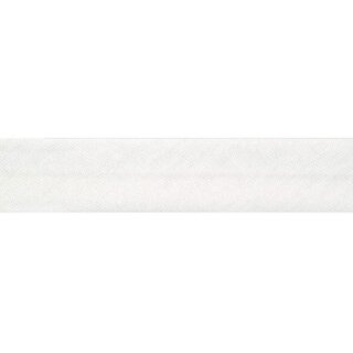 906710 Schrägband elastisch 40/20mm weiß - KAS á 25 M
