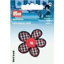 Abverkauf - 924261 Applikation Blume schwarz/rot/weiss...