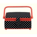 612244 Nähkorb Polka Dots schwarz/weiß S - ST...