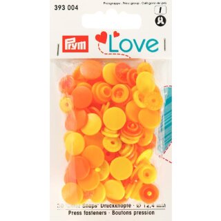 393004 Prym Love Druckknopf Color KST 12,4 mm gelb - KTE á 30 ST