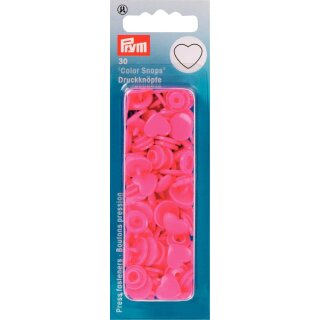 393347 NF-Druckknopf Color Snaps Herz pink - KTE á 30 ST