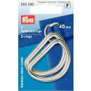 555240 Halbrundringe 40 mm silberfarbig - KTE á 2 ST
