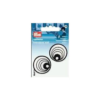 Abverkauf - 924271 Applikation Augen schwarz/weiß KTE á 2 St