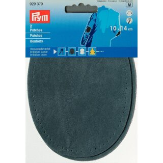 929379 Patches Velourslederimitat (bügeln) 10 x 14 cm mittelblau - KTE á 2 ST