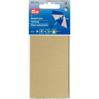 929510 Klebeflicken Nylon 6,5 x 14 cm beige - KTE á 0,018 M2
