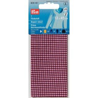 Abverkauf - 929461 Flickstoff CO (bügeln) 12 x 45 cm rot/weiß KTE á 0,054 m²