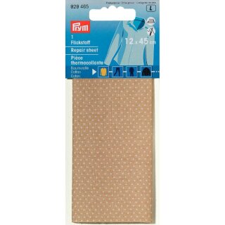 Abverkauf - 929465 Flickstoff CO (bügeln) 12 x 45 cm beige/wei KTE á 0,054 m²