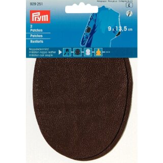 929251 Patches Nappalederimitat (nähen) 9 x 13,5 cm dunkelbraun - KTE á 2 ST