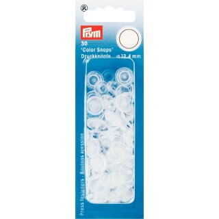 393199 NF-Druckknopf Color Snaps rund 12,4 mm transparent glänzend - KTE á 30 ST