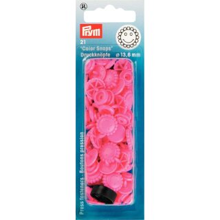 393447 NF-Druckknopf Color Snaps Blume 13,6 mm pink - KTE á 30 ST