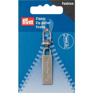 482713 Fashion-Zipper handmade silberfarbig - KTE á 1 St