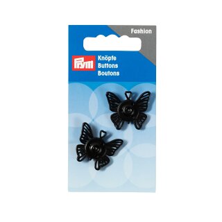 341940 Annäh-Druckknöpfe Schmetterling 25 mm weiß - KTE á 2 St