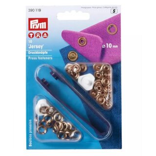 390119 NF-Druckknopf Jersey MS 10 mm verkupfert - KTE á 10 ST