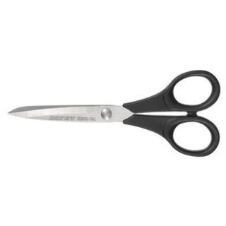 Haushaltschere mit schwarzem Kunststoffgriff 6" / 15 cm