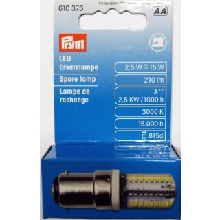 610376 LED Lampe für Nähmaschine 2,5 W Bajonett - KTE á 1 ST