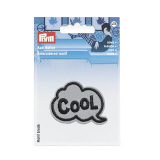 923218 Applikation Reflex selbstklebend/aufbügelbar COOL silber - KTE á 1 ST