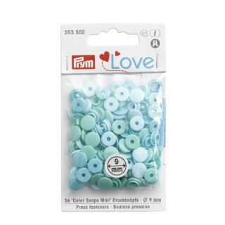 393502 Prym Love Color Snaps Mini Mischpackung mint - KTE á 36 St