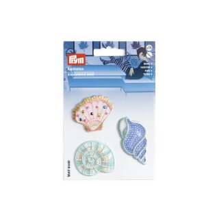 924298 Applikation selbstklebend/aufbügelbar Muscheln - KTE á 3 ST