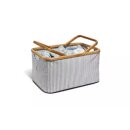 612054 Fold & Store Basket Canvas & Bamboo grau -...