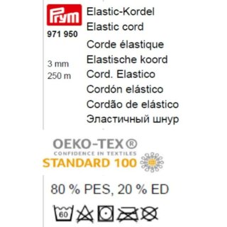 971950 Elastic-Kordel super soft 3 mm weiß - ROL á 250 m