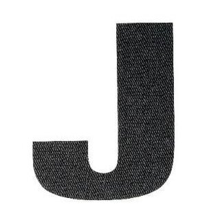 Abverkauf - 925832 Applikation Buchstabe J schwarz