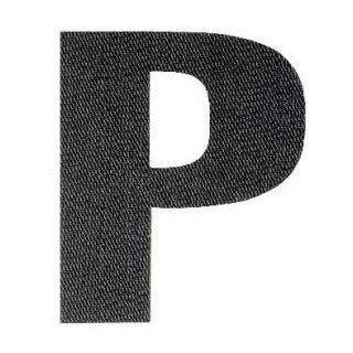 Abverkauf - 925838 Applikation Buchstabe P schwarz