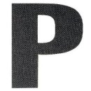 Abverkauf - 925838 Applikation Buchstabe P schwarz