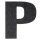 Abverkauf - 925838 Applikation Buchstabe P schwarz