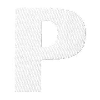 Abverkauf - 925864 Applikation Buchstabe P weiß