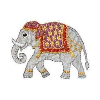 Abverkauf - 926525 Applikation Elefant silber/gold