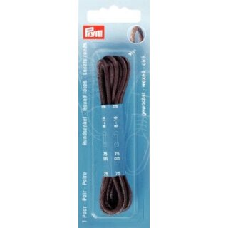 Abverkauf - 974921 Rundsenkel gewachst 2,5 mm x 75 cm bra