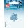 Abverkauf - 925544 Applikation Blume blau/weiß