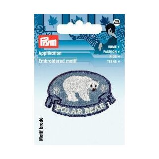 Abverkauf - 925554 Applikation Patch POLAR BEAR blau