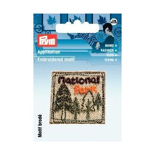 Abverkauf - 925556 Applikation Patch National Park braun/bei