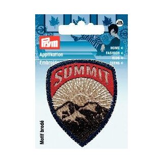 Abverkauf - 925956 Applikation Patch braun/rot SUMMIT