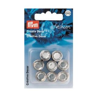 Abverkauf - 403632 Creativ Decor rund stecken 12 mm Durchmesser silberfarbig Kunststoff/Metall