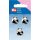 Abverkauf - 316733 Knopf Ösen Panda 17 mm schwarz/weiß