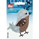 Abverkauf - 924210 Applikation Exklusiv Vogel beige/bleu...