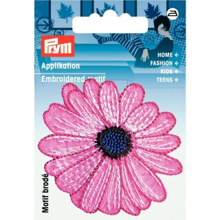 Abverkauf - 926619 Applikation Exklusiv Blume pink