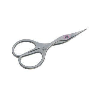 Stickschere "Ring Lock" gebogen chrom 9,5 cm