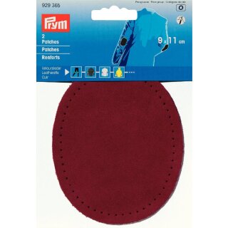 Abverkauf - 929365 Patches Veloursleder (nähen) 9 x 11 cm rot  - KTE á 2 St