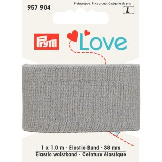 Abverkauf - 957904 Prym Love Elastic-Bund 38mm grau